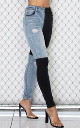 Color Block Jeans