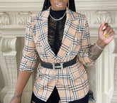 Pretty In Plaid Blazer