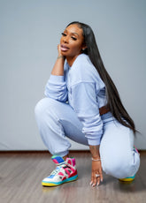 Pale Indigo Jogger Set