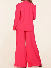Neon Pink Pant Suit